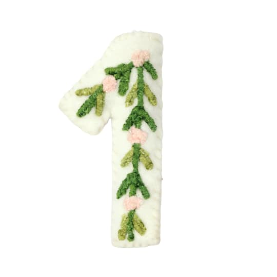 Michaels, 4" Floral Embroidered Puffy Number by Celebrate It™ – Category: Banners